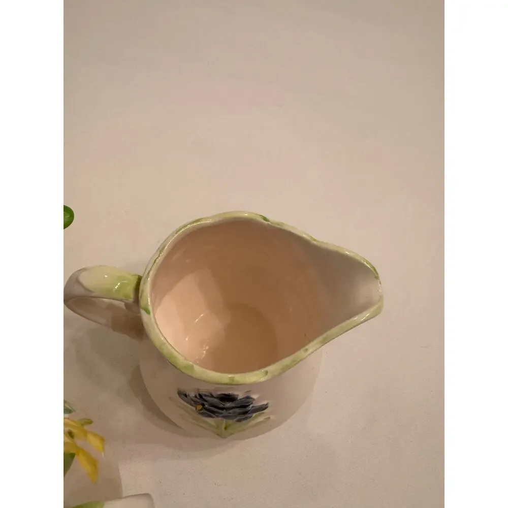 Vtg Schmid Design Folio Made in Japan 5pc Tea Set Floral Porcelain Tea Pot